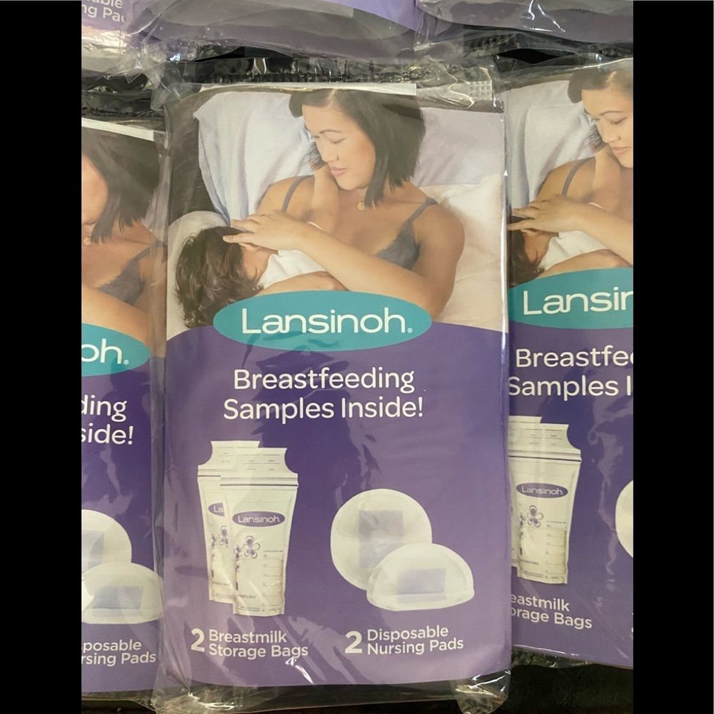 Lansinoh storage bags (16) and nursing pads (16) Total Breastfeeding Nursing New - Picture 2 of 2